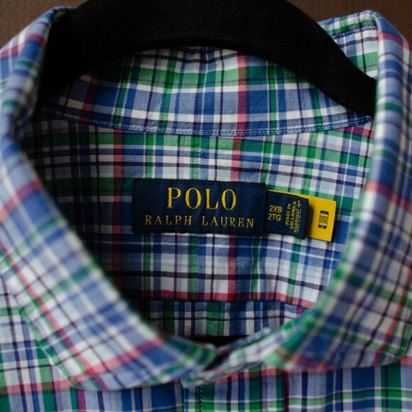 Polo Ralph Lauren 2XB Long Sleeve Shirt – Multicolor Plaid Button-Down - Picture 3 of 3